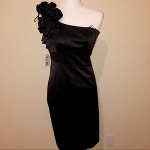 Jessica Simpson One Shoulder Black Dress